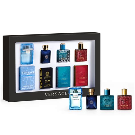 versace perfume mens set|Versace men's mini gift set.